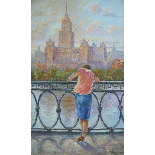 "Над Москва-рекой", холст, масло, 40х28 см, 2006 г.