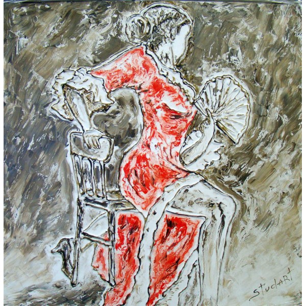 "Страсти по фламенко" (левая часть триптиха) , холст, масло, 60 х 60 см, 2009 г.